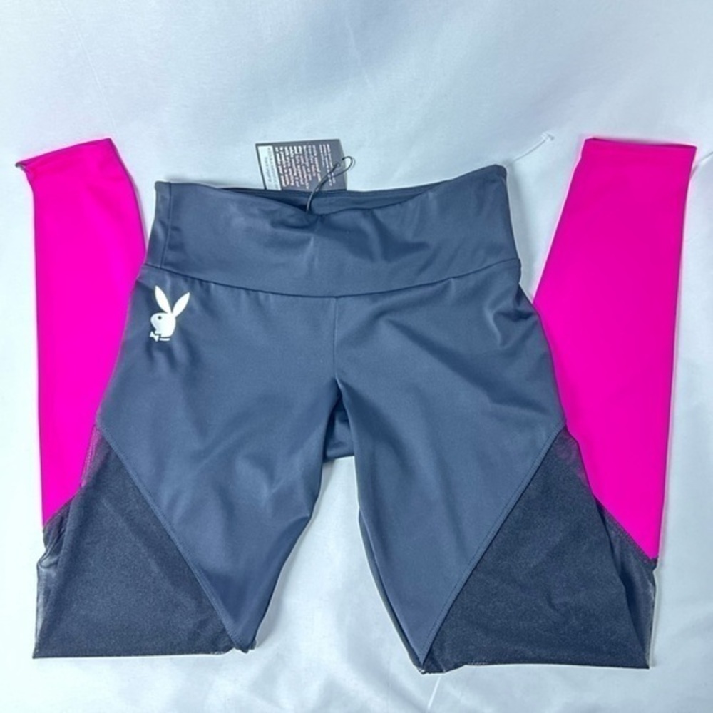 🅽🅴🆆 𝗥𝗔𝗥𝗘 𝐏𝐋𝐀𝐘𝐁𝐎𝐘 x Onzie black fuchsia 💕 mesh track legging, S/M